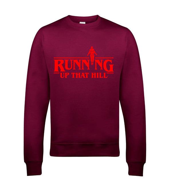 Running Up That Hill Burgundy Printed Sweatshirt