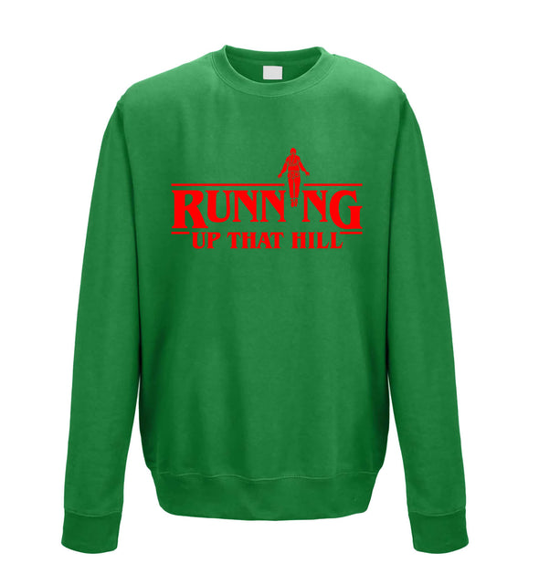 Running Up That Hill Green Printed Sweatshirt