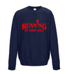 Running Up That Hill Navy Printed Sweatshirt