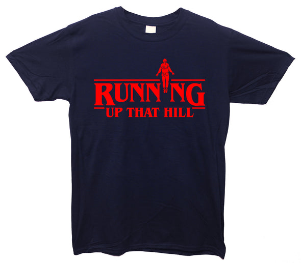Running Up That Hill Navy Printed T-Shirt