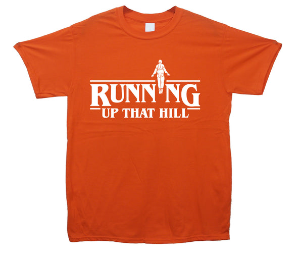 Running Up That Hill Orange Printed T-Shirt