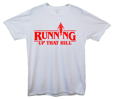 Running Up That Hill White Printed T-Shirt