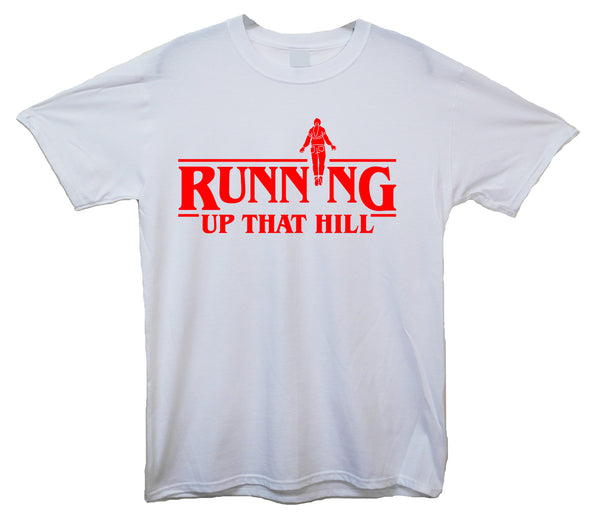 Running Up That Hill White Printed T-Shirt