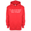 My Job Is Top Secret, I Don't Even Know What I'm Doing Red Printed Hoodie