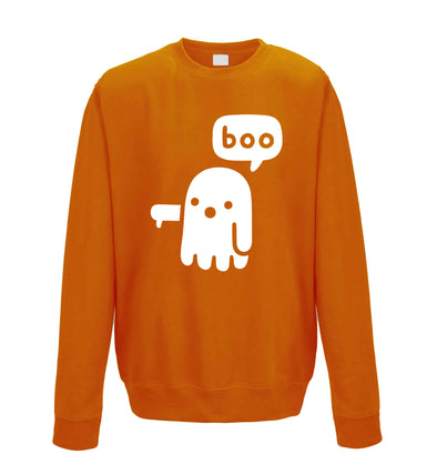 Ghost Boo-ing Orange Printed Sweatshirt