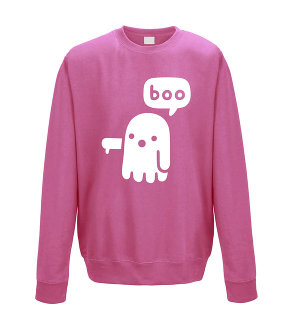 Ghost Boo-ing Pink Printed Sweatshirt
