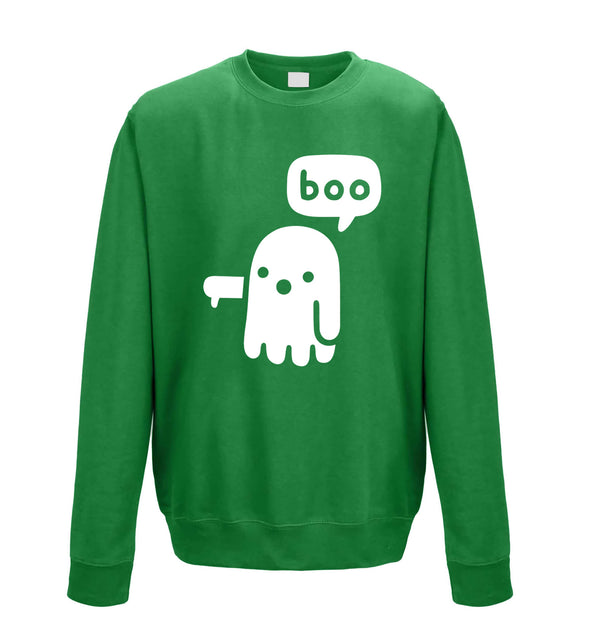 Ghost Boo-ing Green Printed Sweatshirt