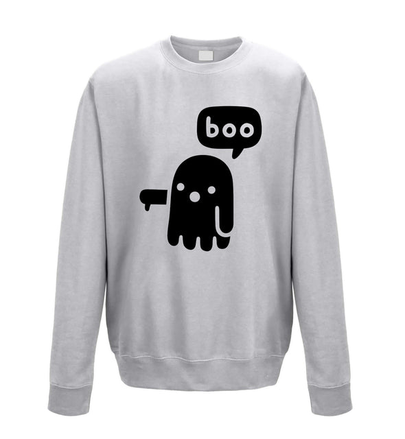 Ghost Boo-ing Grey Printed Sweatshirt