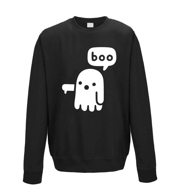 Ghost Boo-ing Black Printed Sweatshirt