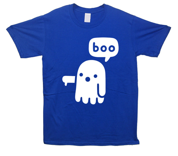 Boo-ing Ghost Blue Printed T-Shirt