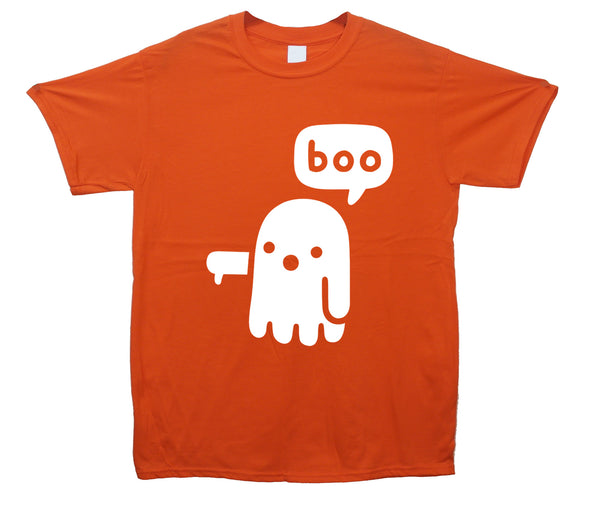Boo-ing Ghost Orange Printed T-Shirt