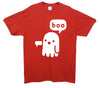 Boo-ing Ghost Red Printed T-Shirt