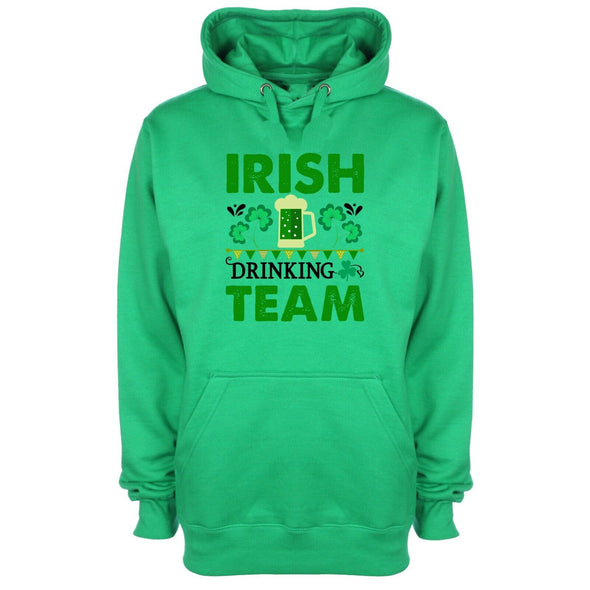 Irish Drinking Team Saint Patrick's Green Printed Hoodie