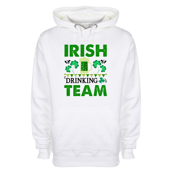 Irish Drinking Team Saint Patrick's White Printed Hoodie