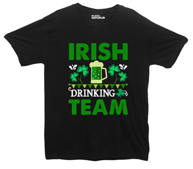 Irish Drinking Team Black Printed T-Shirt
