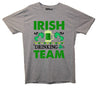 Irish Drinking Team Grey Printed T-Shirt