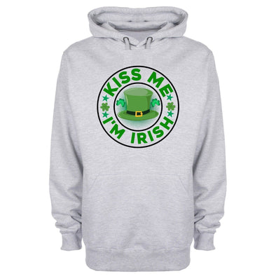 Kiss Me I'm Irish Saint Patrick's Grey Printed Hoodie