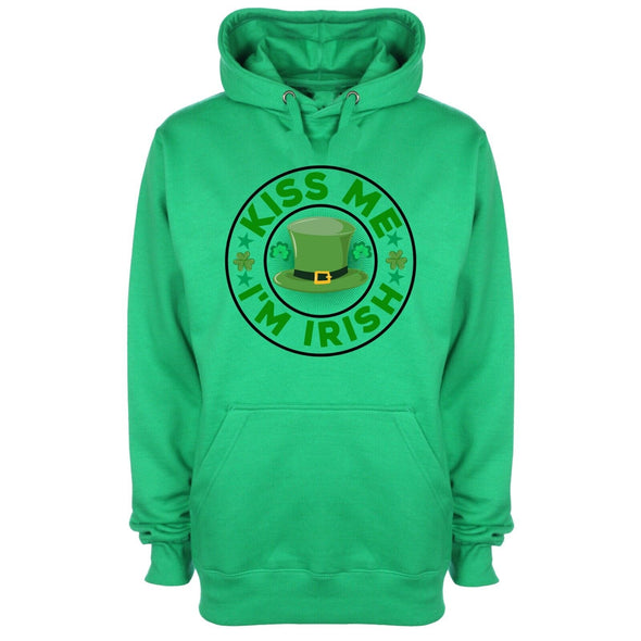 Kiss Me I'm Irish Saint Patrick's Green Printed Hoodie