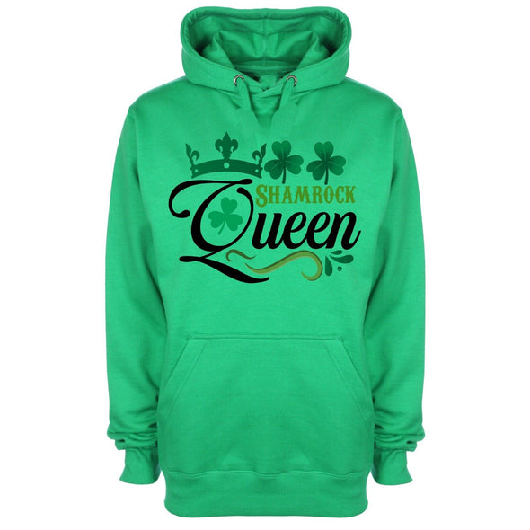 Shamrock Queen St Patrick's Day Green Printed Hoodie