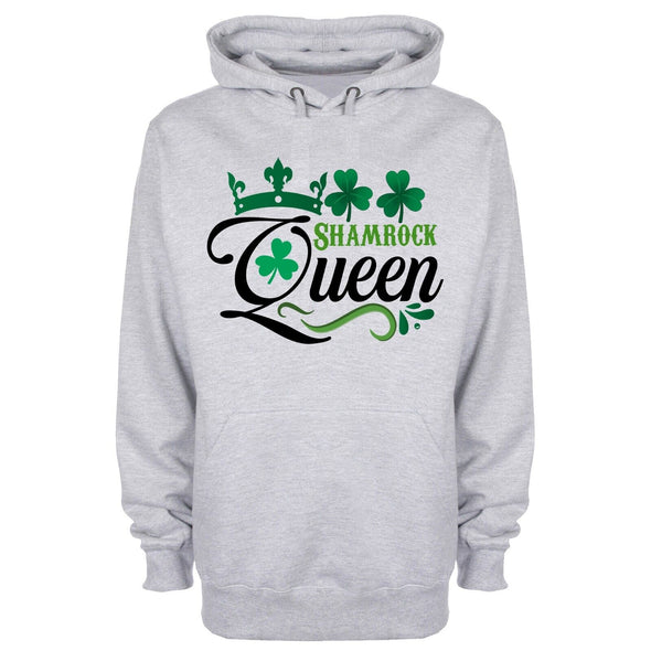 Shamrock Queen St Patrick's Day Grey Printed Hoodie