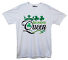 Shamrock Queen St Patrick's Day White Printed T-Shirt