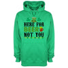 Here For the Beer St Patrick's Day Green Printed Hoodie