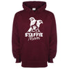 Staffie Mom Burgundy Printed Hoodie