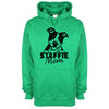 Staffie Mom Green Printed Hoodie