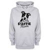Staffie Mom Grey Printed Hoodie