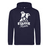 Staffie Mom Navy Printed Hoodie