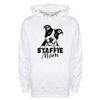 Staffie Mom White Printed Hoodie