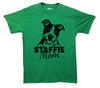 Staffie Mom Printed Green T-Shirt