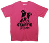 Staffie Mom Printed Pink T-Shirt