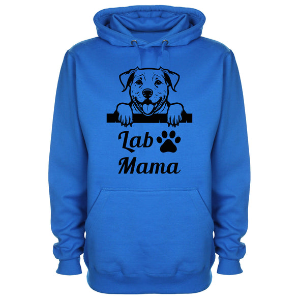 Lab Mama Blue Printed Hoodie