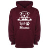 Lab Mama Bugundy Printed Hoodie