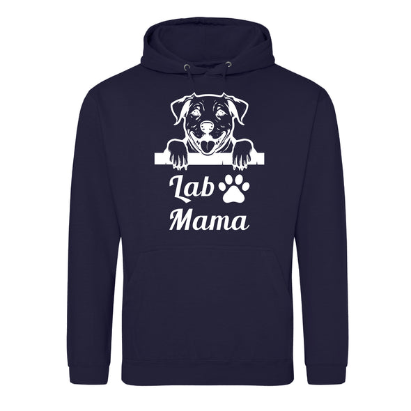 Lab Mama Navy Printed Hoodie