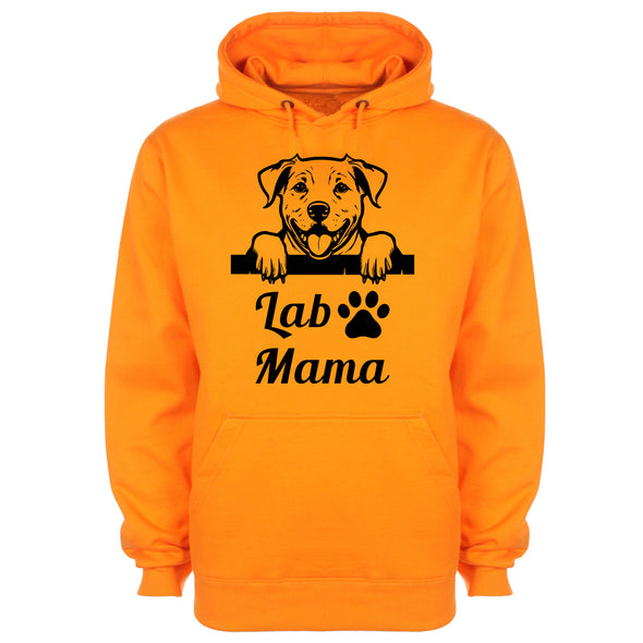 Lab Mama Orange Printed Hoodie