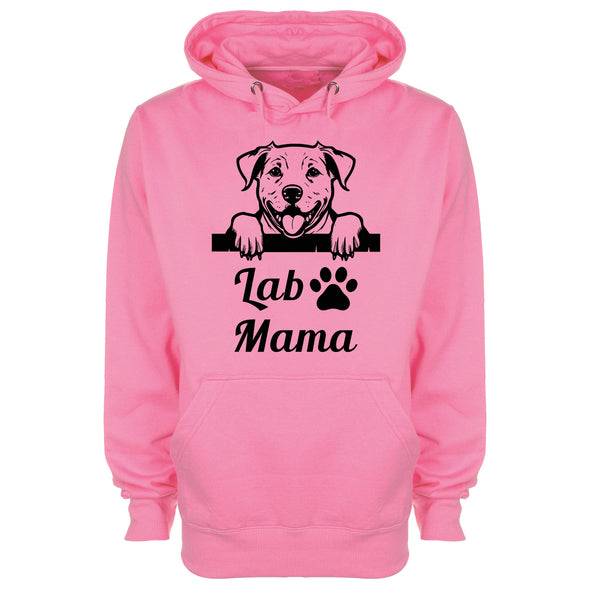 Lab Mama Pink Printed Hoodie