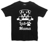 Lab Mama Printed Black T-Shirt