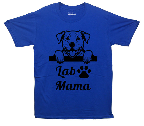 Lab Mama Printed Blue T-Shirt