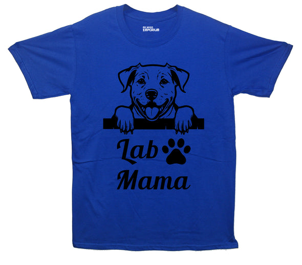 Lab Mama Printed Blue T-Shirt