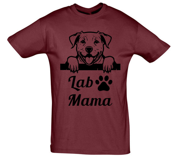 Lab Mama Printed Burgundy T-Shirt
