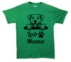 Lab Mama Printed Green T-Shirt