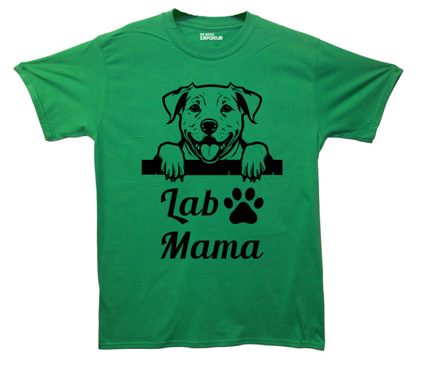 Lab Mama Printed Green T-Shirt