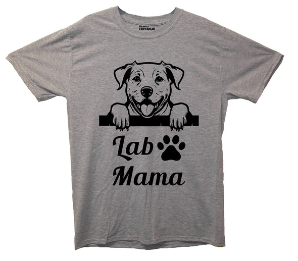 Lab Mama Printed Grey T-Shirt