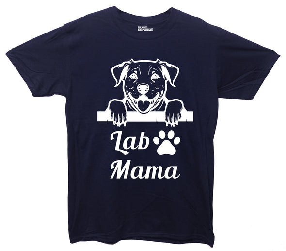 Lab Mama Printed Navy T-Shirt