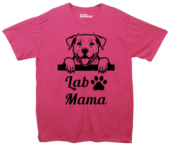 Lab Mama Printed Pink T-Shirt