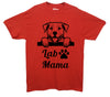 Lab Mama Printed Red T-Shirt