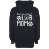 Busy Being A Lab Mama Black Printed Hoodie