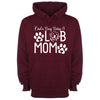 Busy Being A Lab Mama Burgundy Printed Hoodie